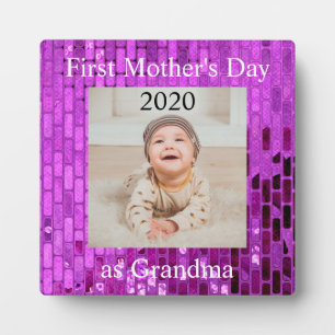 First Mother's Day Grandma Custom Photo Plaque