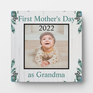 First Mother's Day Grandma Custom Photo Plaque