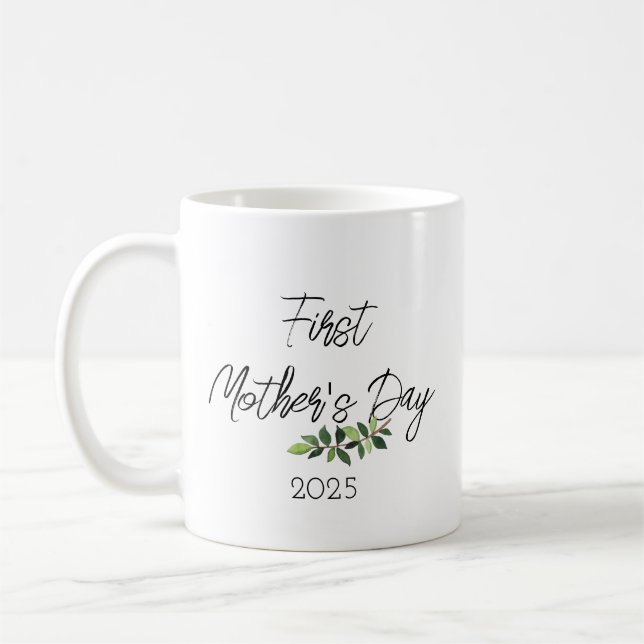 First Mother's Day Love Personalised Coffee Mug (Left)