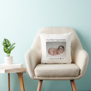 First Mothers Day New Grandma Baby Photo Cushion