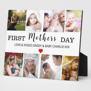First Mother's Day Photo Collage Keepsake Plaque