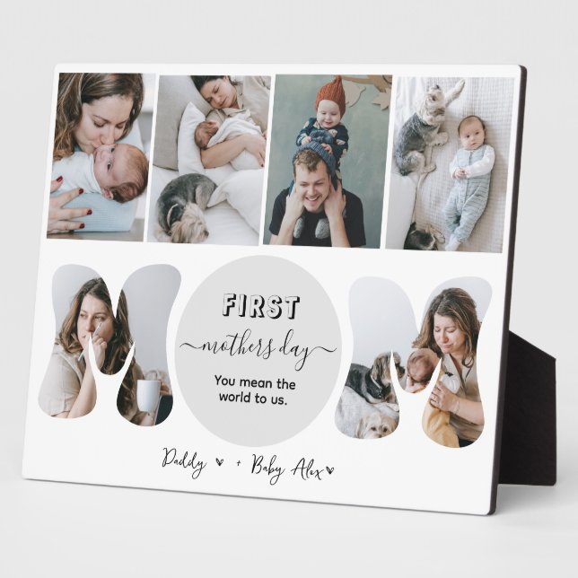 First mother's Day Photo Collage Plaque (Side)