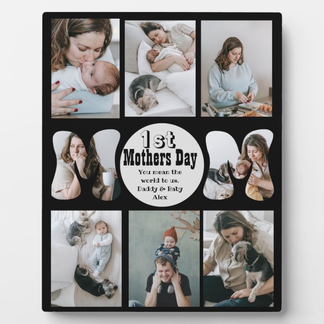 First mother's Day Photo Collage Plaque (Front)