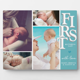 First Mother's Day Photo Collage Plaque – Modern