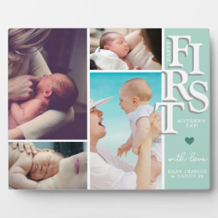 First Mother's Day Photo Collage Plaque  – Modern