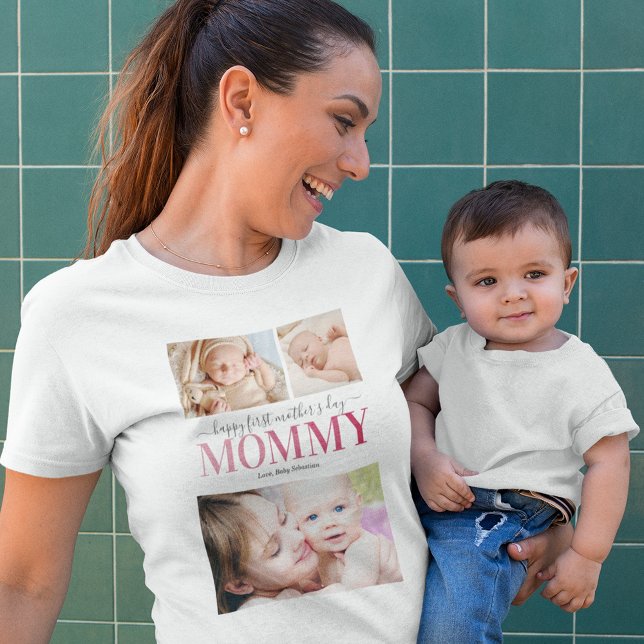First Mother's Day Photo Collage T-Shirt (Creator Uploaded)