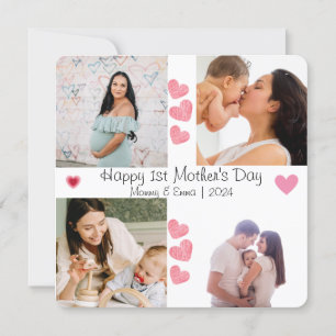  First Mother's Day Photo collage Thank You Card