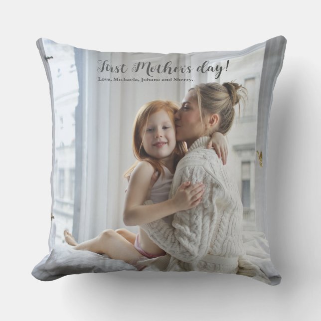 First Mother's Day Photo Cushion (Front)