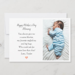 First Mother's Day Photo Holiday Card From Baby