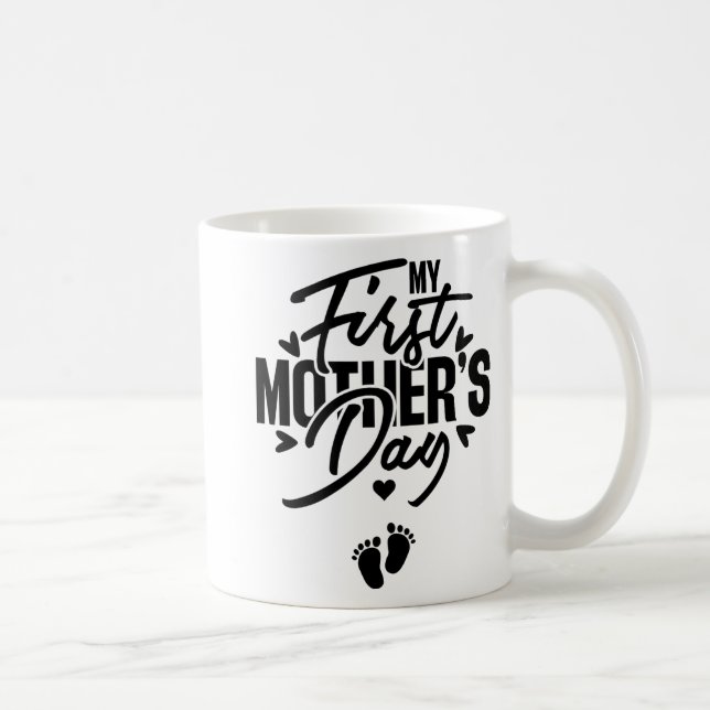 First Mothers Day Pregnancy Announcement Mum To Be Coffee Mug (Right)