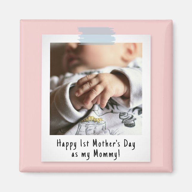 First Mother's Day Snapshot Style Photo Magnet (Front)