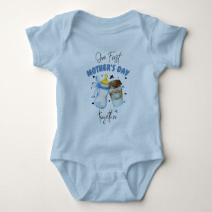 First Mothers Day Together / Blue Matching outfit Baby Bodysuit