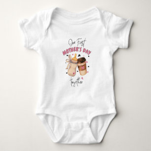 First Mother's Day Together / Pink Matching outfit Baby Bodysuit