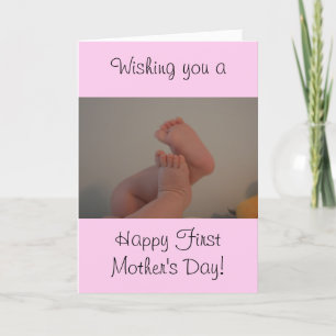 First Mother's Day with Message Baby Girl Card