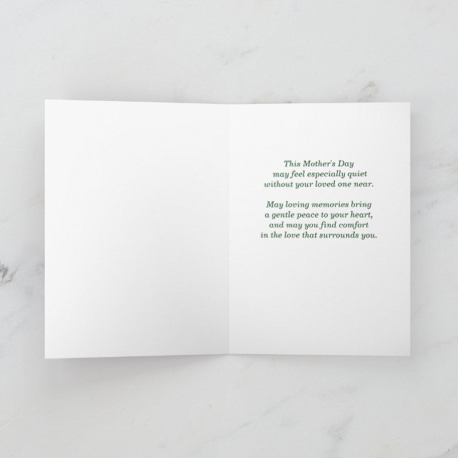 First Mothers Day Without Son Cardinal Sympathy Card (Inside)