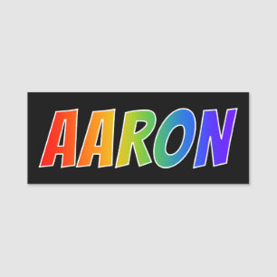 First Name "AARON": Fun Rainbow Colouring Name Tag