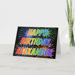 First Name "ALEXANDER" Fun "HAPPY BIRTHDAY" Card