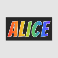 First Name "ALICE": Fun Rainbow Colouring