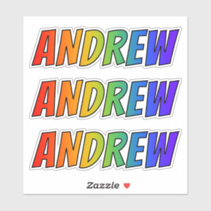 First Name "ANDREW" w/ Fun Rainbow Colouring