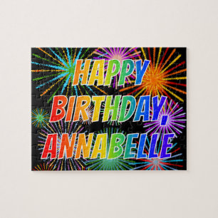 First Name "ANNABELLE", Fun "HAPPY BIRTHDAY" Jigsaw Puzzle