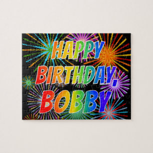 First Name "BOBBY", Fun "HAPPY BIRTHDAY" Jigsaw Puzzle