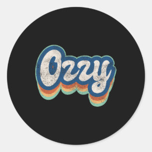 First Name Boy Vintage Style 70s 80s Personalised  Classic Round Sticker