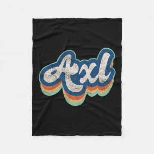 First Name Boy Vintage Style 70s 80s Personalised  Fleece Blanket