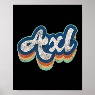 First Name Boy Vintage Style 70s 80s Personalised Poster