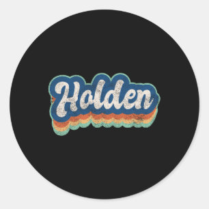 First Name Boy Vintage Style 70s 80s Personalized  Classic Round Sticker