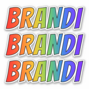 First Name "BRANDI" w/ Fun Rainbow Colouring