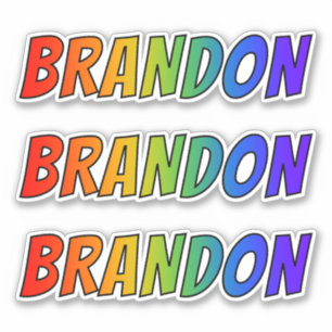 First Name "BRANDON" w/ Fun Rainbow Colouring
