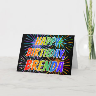 First Name "BRENDA" Fun "HAPPY BIRTHDAY" Card