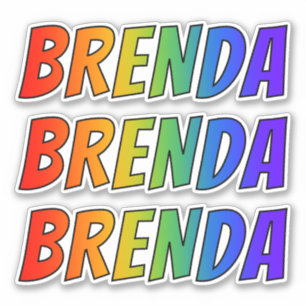 First Name "BRENDA" w/ Fun Rainbow Colouring