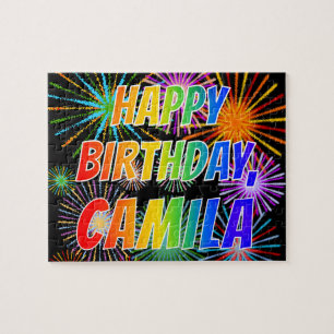 First Name "CAMILA", Fun "HAPPY BIRTHDAY" Jigsaw Puzzle