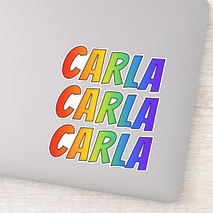 First Name "CARLA" w/ Fun Rainbow Colouring
