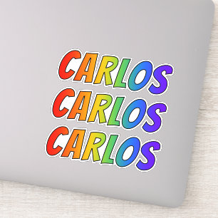 First Name "CARLOS" w/ Fun Rainbow Colouring