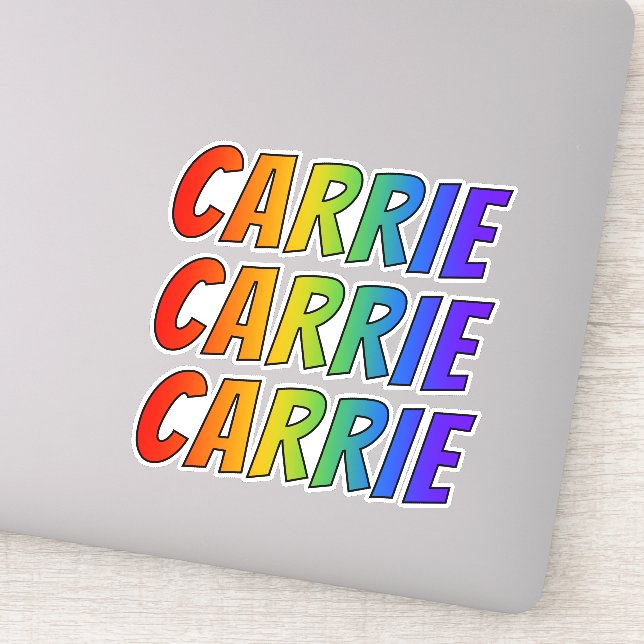 First Name "CARRIE" w/ Fun Rainbow Colouring (Detail)