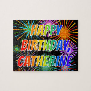First Name "CATHERINE", Fun "HAPPY BIRTHDAY" Jigsaw Puzzle