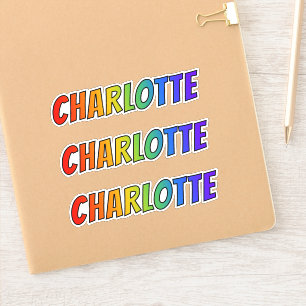 First Name "CHARLOTTE" w/ Fun Rainbow Colouring