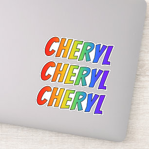 First Name "CHERYL" w/ Fun Rainbow Colouring