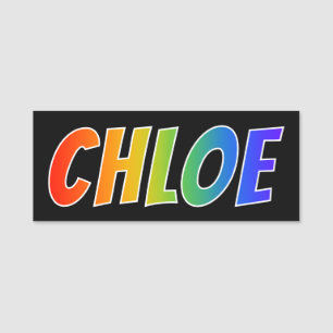 First Name "CHLOE": Fun Rainbow Colouring Tag