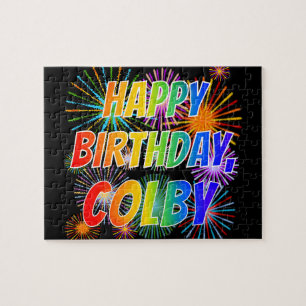 First Name "COLBY", Fun "HAPPY BIRTHDAY" Jigsaw Puzzle