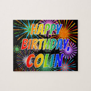 First Name "COLIN", Fun "HAPPY BIRTHDAY" Jigsaw Puzzle