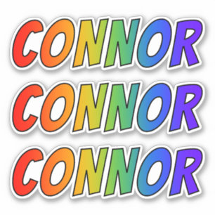 First Name "CONNOR" w/ Fun Rainbow Colouring