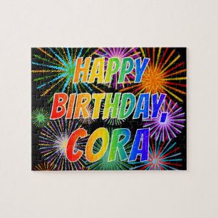 First Name "CORA", Fun "HAPPY BIRTHDAY" Jigsaw Puzzle