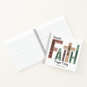 First Name   Cute Colourful Bible Verses Typograph Notebook
