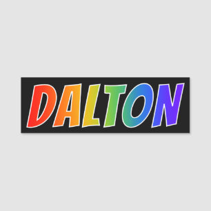 First Name "DALTON": Fun Rainbow Colouring Name Tag