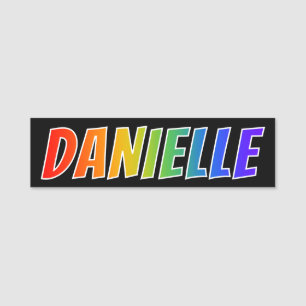 First Name "DANIELLE": Fun Rainbow Colouring Name Tag