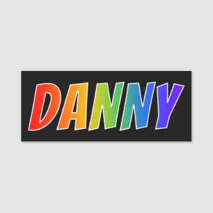 First Name "DANNY": Fun Rainbow Colouring Tag