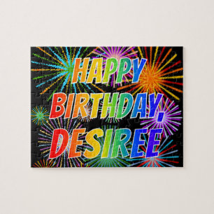First Name "DESIREE", Fun "HAPPY BIRTHDAY" Jigsaw Puzzle